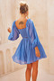 Like Honey Mini Dress - Blue | Sage and Paige AUS.