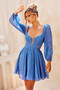 Like Honey Mini Dress - Blue | Sage and Paige AUS.