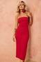 Petite Rosa Midi Dress - Red | Sage and Paige AUS.