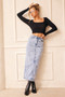 Nola Midi Skirt - Washed Blue | Sage and Paige AUS.