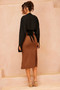 Pull Me In Midi Skirt - Brown | Sage and Paige AUS.