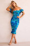 Fireball Midi Dress - Blue Multi | Sage and Paige AUS.