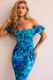 Fireball Midi Dress - Blue Multi | Sage and Paige AUS.
