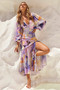 Fine Sweet Maxi Dress - Purple Multi | Sage and Paige AUS.
