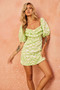 Woodstock Mini Dress - Green | Sage and Paige AUS.