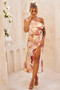 Late Matching Midi Dress - Rust Multi | Sage and Paige AUS.