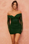 Into The Nights Mini Dress - Forest Green | Sage and Paige AUS.