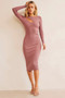 Moon Phase Midi Dress - Mocha | Sage and Paige AUS.