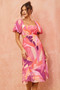 Art Of Bloom Midi Dress - Pink | Sage and Paige AUS.