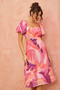 Art Of Bloom Midi Dress - Pink | Sage and Paige AUS.