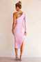 Sheer Glow Midi Dress - Pink | Sage and Paige AUS.