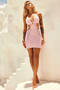 One Naya Crochet Mini Dress - Pink | Sage and Paige AUS.