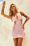 One Naya Crochet Mini Dress - Pink | Sage and Paige AUS.