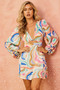 The Dusk Mini Dress - Pink Multi | Sage and Paige AUS.