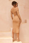 All About It Midi Dress - Caramel | Sage and Paige AUS.