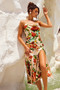 Secret Jungle Midi Dress - Nude Multi | Sage and Paige AUS.