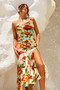 Secret Jungle Midi Dress - Nude Multi | Sage and Paige AUS.