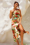 Secret Jungle Midi Dress - Nude Multi | Sage and Paige AUS.