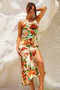 Secret Jungle Midi Dress - Nude Multi | Sage and Paige AUS.