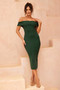 As If Knit Midi Dress - Forest Green | Sage and Paige AUS.