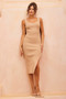 Love Vibes Midi Dress - Camel | Sage and Paige AUS.