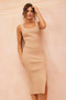 Love Vibes Midi Dress - Camel | Sage and Paige AUS.