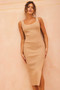 Love Vibes Midi Dress - Camel | Sage and Paige AUS.