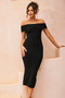As If Knit Midi Dress - Black | Sage and Paige AUS.