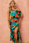Ruby Romance Midi Dress - Aqua Multi | Sage and Paige AUS.