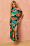 Ruby Romance Midi Dress - Aqua Multi | Sage and Paige AUS.