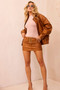 Sadie Vegan Jacket - Tan | Sage and Paige AUS.