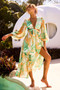 Tara Midi Dress - Green Multi | Sage and Paige AUS.