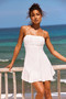 Bali Seashell Mini Dress - White | Sage and Paige AUS.