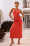 Shot Twist Maxi Dress - Red | Sage and Paige AUS.