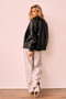 Singin' In The Wind Vegan Leather Jacket - Black | Sage and Paige AUS.