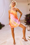 Desert Island Mini Dress - Orange Multi | Sage and Paige AUS.