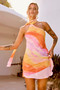 Desert Island Mini Dress - Orange Multi | Sage and Paige AUS.