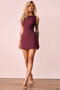 Take A Trip Knit Mini Dress - Wine | Sage and Paige AUS.