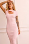 Perfect Rosey Knit Midi Dress - Pink | Sage and Paige AUS.