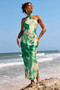 On The Dance Floor Maxi Dress - Green Multi | Sage and Paige AUS.