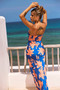 Mad Love Maxi Dress - Blue Multi | Sage and Paige AUS.
