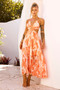 Forest Favors Maxi Dress - Orange | Sage and Paige AUS.