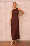 Francis Knit Maxi Dress - Chocolate | Sage and Paige AUS.