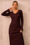 Sprint To The Finish Knit Skirt - Chocolate | Sage and Paige AUS.