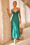 Night In August Midi Dress - Forest Green | Sage and Paige AUS.