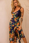 Secret Jungle Midi Dress - Navy Multi | Sage and Paige AUS.