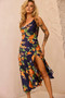 Secret Jungle Midi Dress - Navy Multi | Sage and Paige AUS.