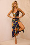 Secret Jungle Midi Dress - Navy Multi | Sage and Paige AUS.