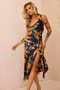 Secret Jungle Midi Dress - Navy Multi | Sage and Paige AUS.