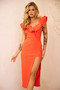 Naomi Midi Dress - Tangerine | Sage and Paige AUS.